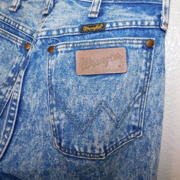 Wrangler Jeans Women Size 9 Cowboy USA Made 13MHDG Blue Acid Wash Vintage 80s - Picture 9 of 11